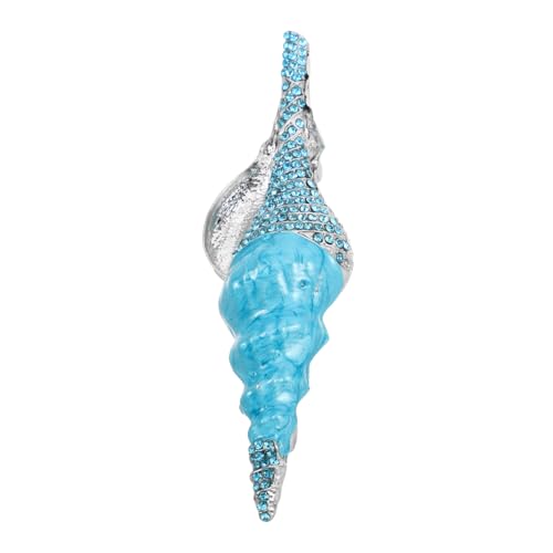 TOVINANNA Hawaiian Conch Brosche mit Funkelnden Strasssteinen Vintage Emaille Anstecknadel für Kleidung Taschen Hüte Jacken für Partys Hochzeiten Besondere Anlässe von TOVINANNA