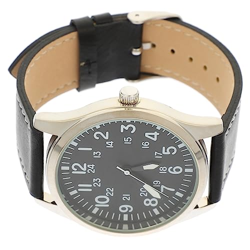 TOVINANNA Herren Armbanduhr Wasserdichte Quarzuhr mit Leuchtfunktion Elegantes Design für Männer für Alltag und Besondere Anlässe Schwarz mit Lederband TOVINANNA Herren Armbanduhr Wasserdichte Quarzuhr mit Leuchtfunktion Elegantes Design für Männer für Alltag und Besondere Anlässe Schwarz mit Lederband von TOVINANNA