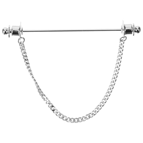 TOVINANNA Herren Krawattennadel mit Kette Eleganter Anstecker für Hemdkragen Dekorative Brosche für Partys und Feiern Stilvolles Design für Männer von TOVINANNA