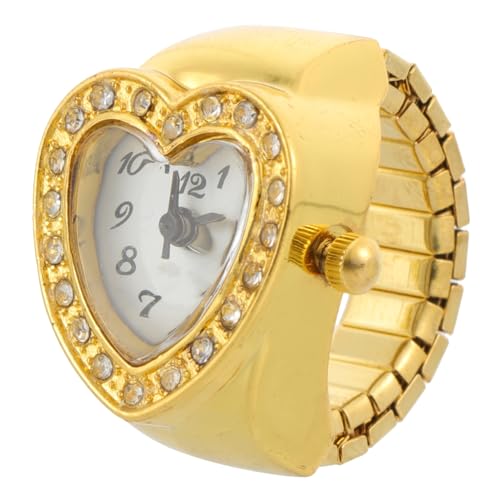 TOVINANNA Herzform Ringuhr Für Damen Fingeruhrring Praktisches Geschenk Für Valentinstag Geburtstag Weihnachts Jubiläum von TOVINANNA