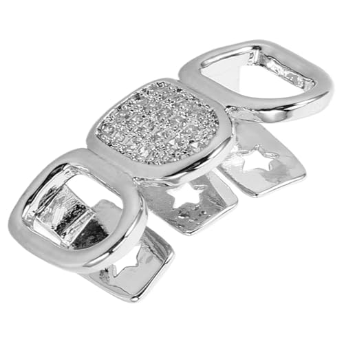 TOVINANNA Hip-hop-zahnschmuck Mit Zirkonia Rapper-zahnzubehör Aus Kupfer Cosplay-zahnschmuck in Silber Grill-caps Für Partys Mund-schmuck Für Männer Und Frauen von TOVINANNA