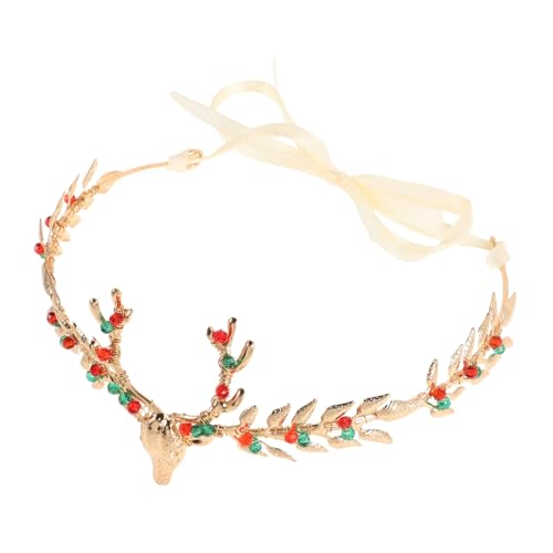 TOVINANNA Hirschgeweih Stirnband Weihnachten Mit -design Damen Strass Haarreif Kopfkrone Haar-accessoire Haarschmuck von TOVINANNA