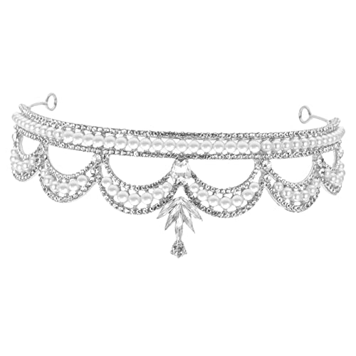 TOVINANNA Hochwertige mit Funkelnden Strasssteinen Silberfarbener Basis Leichter Haarschmuck für Hochzeit Geburtstag Party Vielseitige Prinzessinnen Tiara Elegantes Accessoire von TOVINANNA