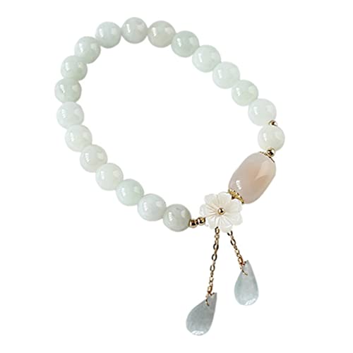 TOVINANNA Hochwertiges Jade Armband für Damen und Herren Elastisches Modeschmuckstück für Schutz Geschenkideen zu Neujahr Weihnachten Geburtstagen und Muttertag Vielseitig Tragbar mit von TOVINANNA