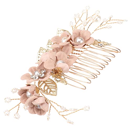 TOVINANNA Hochzeits-Haarkamm Exquisite Haar-Seitenkämme Braut-Kopfschmuck Edler Blumen-Hochzeits-Haarschmuck Damen- Und Mädchen-Strass-Elegante Braut-Seitenkämme Für Hochzeitsfeier von TOVINANNA