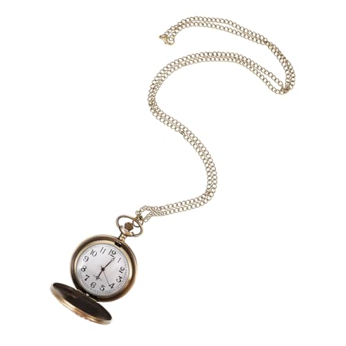 TOVINANNA Hohl Design Taschenuhr Vintage Steampunk Quartz Uhr mit Kette Unisex Arabische Ziffern für Freizeit Weihnachten Abschlussfeier Geburtstage von TOVINANNA