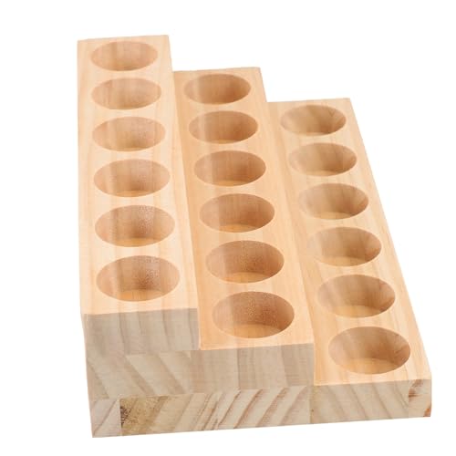 TOVINANNA Holz Ätherisches Ölflaschen Gestell Aromatherapie Organizer Aufbewahrungsbox für Ätherische Duftöle Großes Fassungsvermögen Stabil und Kompakt für Zuhause von TOVINANNA