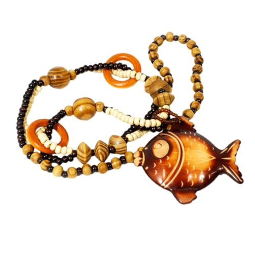 TOVINANNA Holzperlen Fisch Halskette für Damen Vintage Boho Schmuck für Themenpartys Handgefertigt Leicht und Angenehm zu Tragen Perfektes für Freunde und Familie TOVINANNA Holzperlen Fisch Halskette für Damen Vintage Boho Schmuck für Themenpartys Handgefertigt Leicht und Angenehm zu Tragen Perfektes für Freunde und Familie von TOVINANNA
