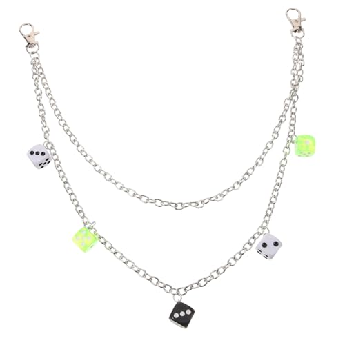 TOVINANNA Transparente Regenbogen-belttasche Kette Mit Würfel-anhänger Verstellbare Gürtelkette Für Männer Vielseitiges Accessoire Für Jeans Und Mode-events Hautfreundlich von TOVINANNA