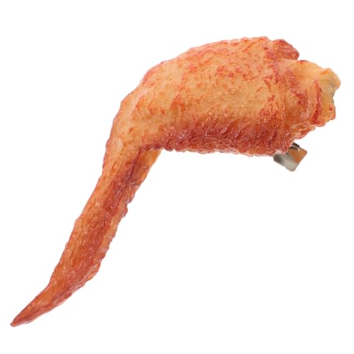 TOVINANNA Imitation Chicken Wing Haarclips Lustige Haarspangen Im Food-stil Für Mädels Realistische Hühnchen-flügel Haarschmuck Für Partys Und Kreative Outfits von TOVINANNA