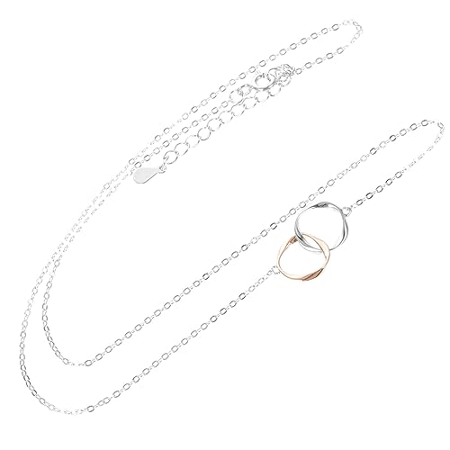 TOVINANNA Ineinandergreifende Kreis Halskette für Mutter Verstellbare Nackenkette Hochwertigem Material Perfektes Geburtstagsgeschenk für Frauen Eleganter Schmuck für von TOVINANNA