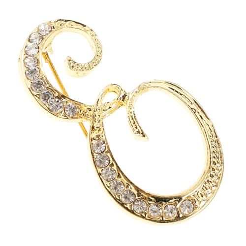 TOVINANNA Initial Rhinestone Brosche für Frauen Eleganter Pin Modisches Accessoire für Kleidung Rucksack D Design Langlebig von TOVINANNA