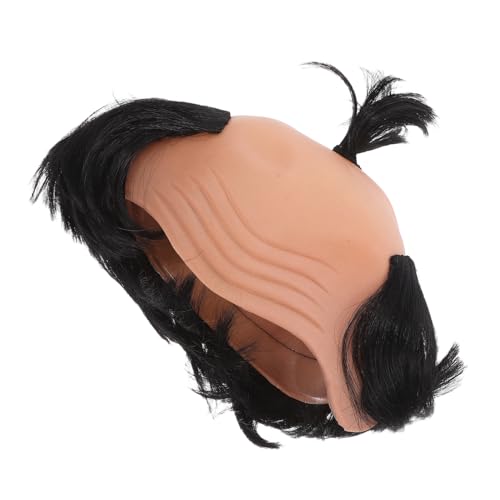 TOVINANNA Kahler Krieger Haarteil für Lustige Cosplay Samurai Bald Perücke für Partys Festivals Rollenspiele Hochwertigem Angenehm Tragbarem Material von TOVINANNA
