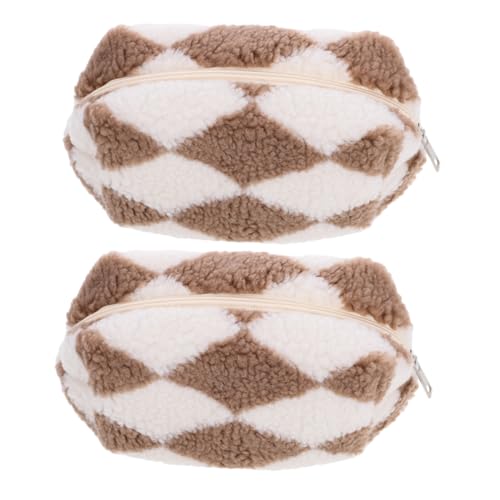 TOVINANNA Kariertes Federmäppchen Für Damen – 2er-Pack Plüsch-Make-up-Taschen Reise-kulturbeutel Mit Reißverschluss Kompaktes Geordnetes Etui Für Make-up Und Pinsel TOVINANNA Kariertes Federmäppchen Für Damen – 2er-Pack Plüsch-Make-up-Taschen Reise-kulturbeutel Mit Reißverschluss Kompaktes Geordnetes Etui Für Make-up Und Pinsel von TOVINANNA
