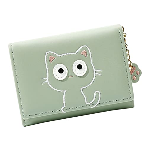 TOVINANNA Kartenbeutel für Damen Multifunktionaler Kartenhalter PU im Katzenmotiv Kompakte Geldbörse mit Münzfach für Unterwegs zur Organisation von Karten von TOVINANNA