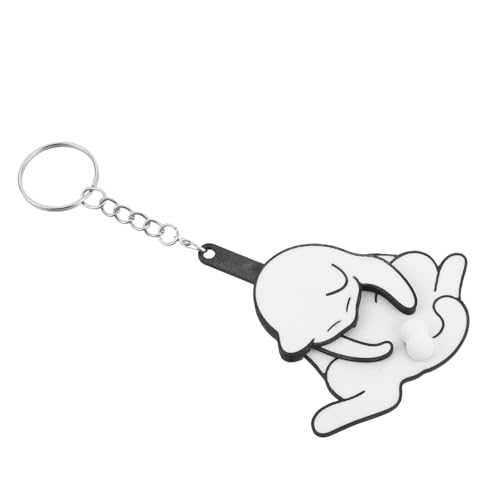 TOVINANNA Katzen-schlüsselanhänger Cartoon-tier-design Drehfunktion Kompakte Kunststoffmaterial Passend Für Rucksäcke Taschen Und Schlüssel von TOVINANNA