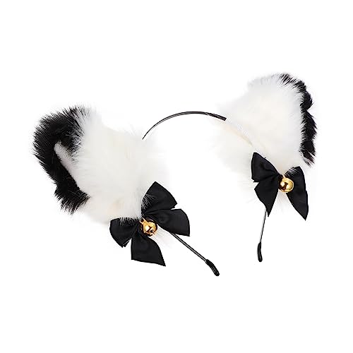 TOVINANNA Katzenohren Haarreif Plüsch Cosplay Haarschmuck für Kinder und Erwachsene Niedliches Tierhaarband für Kostümpartys Glitzer Accessoire für Halloween und Geburtstage von TOVINANNA