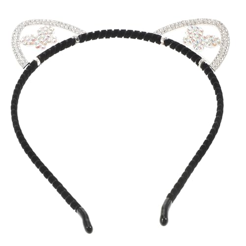TOVINANNA Katzenohren Stirnband Glitzersteinen Haarband für Damen Mädchen für Partys Cosplay und Festliche Anlässe Leicht und Bequem Hochwertiges Handwerk von TOVINANNA