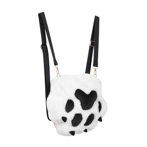 TOVINANNA Katzenpfoten-Rucksack Aus Plüsch Flauschige Umhängetasche Mit Katzenkrallenmuster Kleine Schultertasche Für Make-up Und Reiseutensilien Leicht Und Angenehm Zu Tragen von TOVINANNA