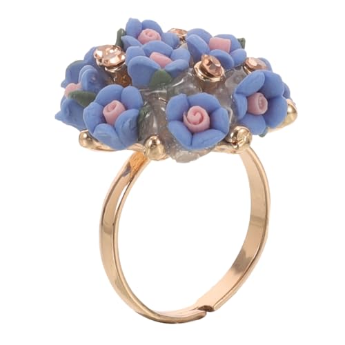 TOVINANNA Keramik blumenring Damen Verstellbare Leichte Finger ringe aus Hautfreundlichem Material Langlebig und Komfortabel Modischer Schmuck für Alltag Party Geeignet von TOVINANNA