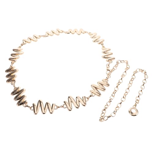 TOVINANNA Kettengürtel Damen Robustem Metall Verstellbare Taillenkette mit Elegantem Hochwertiger Körperschmuck für Abendkleider Stilvolle Bauchkette mit Polierter Oberfläche von TOVINANNA