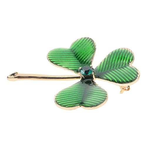 TOVINANNA Dreiblättrige Brosche Mit Strasssteinen Aus Legierung Vielseitige Anstecknadel Für Festlichkeiten Anzüge Und Kleider Für St Patrick's Day von TOVINANNA