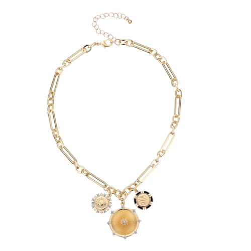 TOVINANNA Klobige Halskette Verstellbar Robustem Ästhetischer Halsschmuck mit Einzigartigem Sonnenmuster für Damen Besondere Anlässe TOVINANNA Klobige Halskette Verstellbar Robustem Ästhetischer Halsschmuck mit Einzigartigem Sonnenmuster für Damen Besondere Anlässe von TOVINANNA