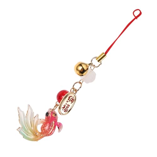 TOVINANNA Koi Fisch Schlüsselanhänger im Chinesischen Stil Handgefertigter Glücksbringer für Tasche Telefon Auto Feng Shui Ornament für Wohlstand und von TOVINANNA