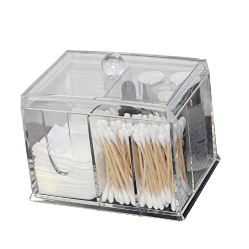 TOVINANNA Wattepad-organizer Mit Deckel Transparent Für Kosmetikbehälter Wattestäbchenhalter Zum Aufbewahren Von Wattebällchen Und Make-up-pads Klein Praktisch von TOVINANNA