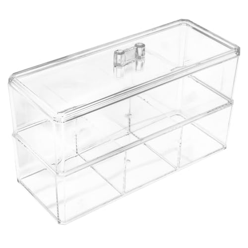 TOVINANNA Kosmetik-aufbewahrungsbox Mit Deckel Make-up-schwammhalter Puderquastenbox Transparentes Design Großes Fassungsvermögen Ordnung Für Kosmetikprodukte von TOVINANNA