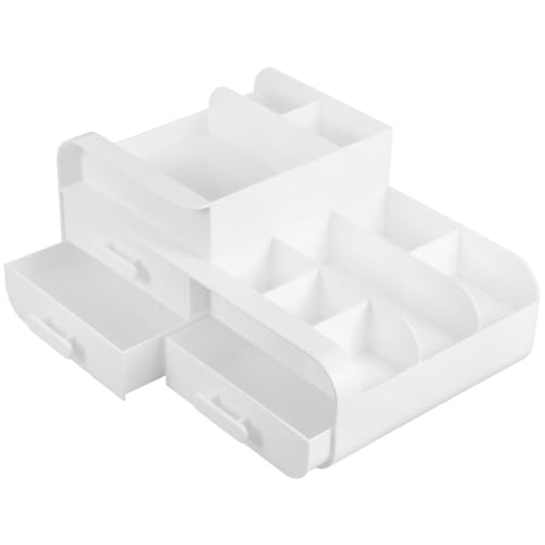 TOVINANNA Kosmetikpinsel-organizer Schubladen Hautpflege-organizer Schreibtisch-aufbewahrungskoffer Weißer Moderner Make-up- von TOVINANNA