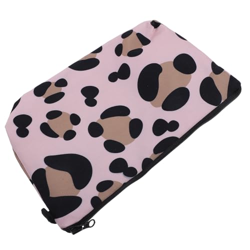 TOVINANNA Kulturtasche mit Leopardenmuster Tragbare Kosmetiktasche Reise Waschbeutel für Damen mit Reißverschluss von TOVINANNA