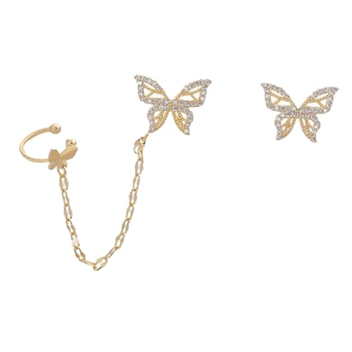 TOVINANNA Kreative Asymmetrische Ohrringe mit für Frauen und Mädchen Trendige Clip Ohrringe als für Besondere Anlässe Kostümdekoration von TOVINANNA