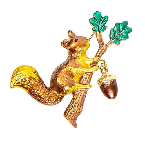 TOVINANNA Kreative Brosche im Form Eines Eichhörnchens Legierung Modisches Accessoire für Kleidung Taschen und als für Besondere Anlässe von TOVINANNA