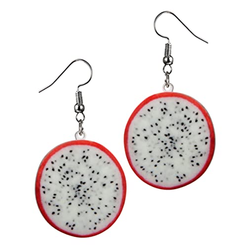 TOVINANNA Ohrringe Für Damen Kreative Fruchtform Ohrschmuck Modischer Ohrhänger Rot Drachenfrucht Für Alltag Und Anlässe von TOVINANNA