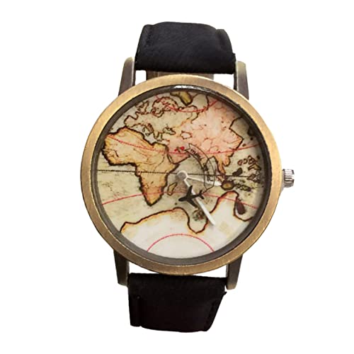 TOVINANNA Kreative Unisex Canvas Uhr mit Bronzefarbenem Gehäuse und Schwarzem Lässige Quarzuhr für Männer und Frauen für Alltag und Feierlichkeiten von TOVINANNA