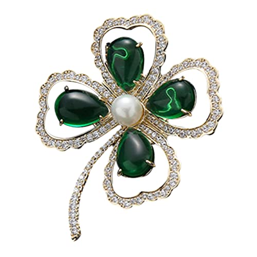 TOVINANNA Weihnachts Brosche Kleeblatt Brosche Für Damen Festival Anstecknadel Feiertagsschmuck Kleidungsbrosche Cartoon Weihnachtsbrosche Kleeblatt Dekor von TOVINANNA