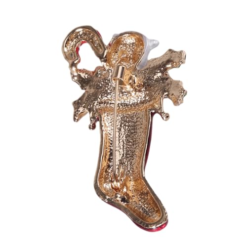 TOVINANNA Kreative Weihnachtsbrosche Katzenform mit Weihnachtsstrumpf Legierung mit Öl Tropfen Modischer Anstecker für Damen Leichtes Einzigartiges Dekorationsaccessoire von TOVINANNA