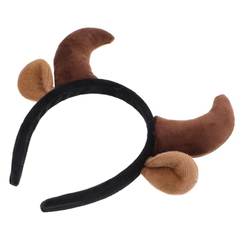 TOVINANNA Kuhhörner Haarreif Für Lustiges Make Up Stirnband Für Auftritte Fotos Haaraccessoire Für Frauen Waschen Spa Süßes Tierdesign von TOVINANNA