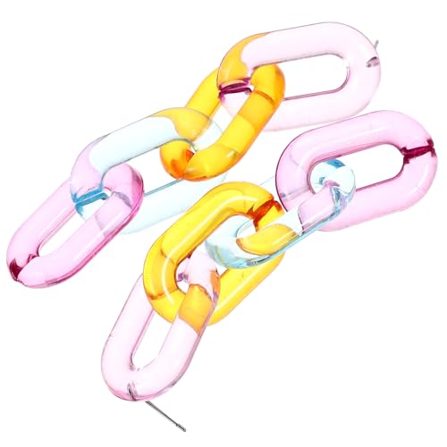 TOVINANNA Kettenohrringe Für Damen Tropfenohrringe Mit Büroklammerkette Gliederkette-ohrringe Statement-schmuck Für Festival Alltag Und Partys Leicht Und Elegant von TOVINANNA