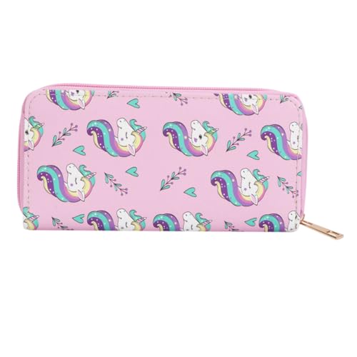 TOVINANNA Langes Portemonnaie Damen mit Einhorn Motiv PU Material Brieftasche mit Reißverschluss Kompaktes Leichtes Portemonnaie für Frauen und Mädchen Vielseitig für Alltag Reisen und TOVINANNA Langes Portemonnaie Damen mit Einhorn Motiv PU Material Brieftasche mit Reißverschluss Kompaktes Leichtes Portemonnaie für Frauen und Mädchen Vielseitig für Alltag Reisen und von TOVINANNA