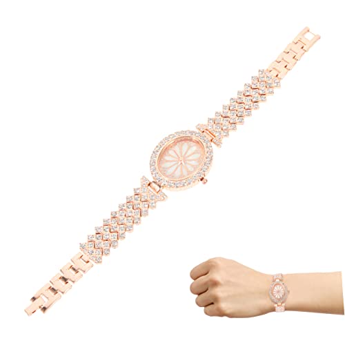 TOVINANNA Leuchtende Damen Armbanduhr Mit Strass Und Handgelenkschmuck-uhr Für Frauen Für Alltag Und Besondere Anlässe Leicht Und Anpassbar von TOVINANNA