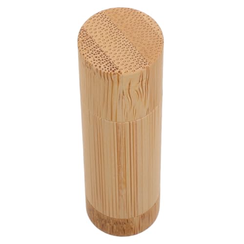 TOVINANNA 5g Bambus-lipgloss-tube Diy Leer Behälter Lippenstift Holz Kosmetik Etui Organizer Schale Für Frauen Make-up von TOVINANNA