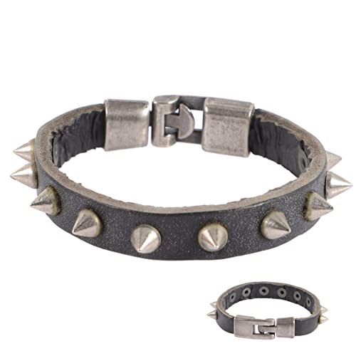 TOVINANNA Armband Für Männer Und Frauen Punk-armband Mit Nieten Und Spikes Gothic-handgelenk-schmuck Verstellbar Strapazierfähiges Material Und Metallmaterialien von TOVINANNA