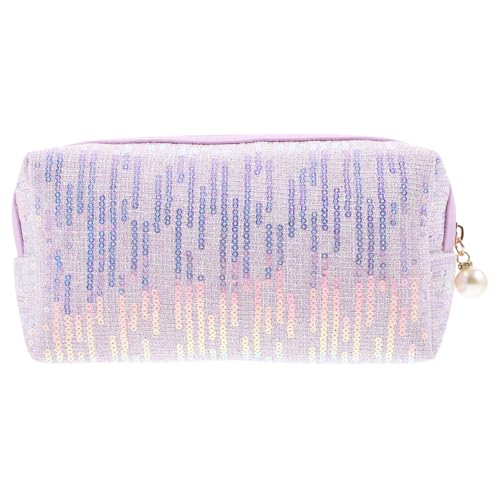 TOVINANNA Kosmetiktasche Glitzer Pailletten Handtasche Organizer für Reisen Damen Kulturbeutel Praktische Aufbewahrung für Make Up und Toilettenartikel von TOVINANNA