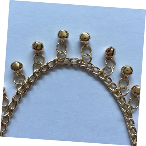TOVINANNA Mehrlagige Verstellbare Fußkette mit Glöckchen Damen Modisches Knöchelband Schmuck für Party und Alltag Goldfarben von TOVINANNA