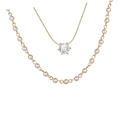 TOVINANNA Mehrschichtige Perlenkette mit Vintage Anhänger für Mädchen und Damen Kreative Halskette Legierung für TOVINANNA Mehrschichtige Perlenkette mit Vintage Anhänger für Mädchen und Damen Kreative Halskette Legierung für von TOVINANNA