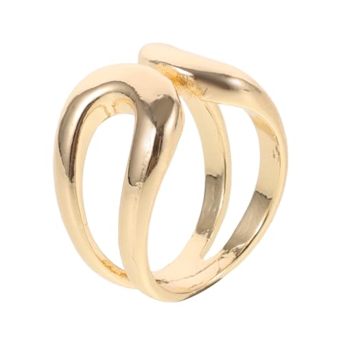 TOVINANNA Metallischer Hugging Ring für Frauen Verstellbarer Offener Ring Eleganter Schmuck für Damen als für Geburtstage und Jubiläen Glänzendes Design von TOVINANNA