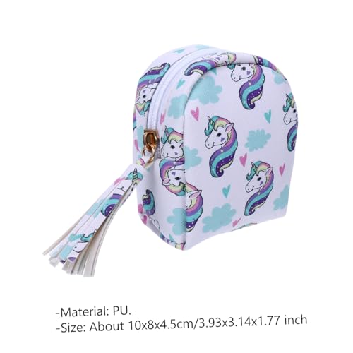 TOVINANNA Mini Cartoon PU Geldbörse Mädchen Kleine Münzgeldtasche Leichte Ohrhörerkabel Aufbewahrung Strapazierfähiger Schlüssel Kleingeldbeutel Tragbar und Niedlich von TOVINANNA
