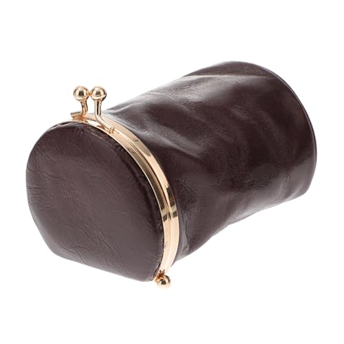 TOVINANNA Mini-Make-up-Tasche Aus Echtem Leder Mit Integriertem Spiegel, Kompakte Aufbewahrungstasche Für Lippenstift Und Kleinigkeiten, Tragbare Kosmetiktasche Für Damen von TOVINANNA